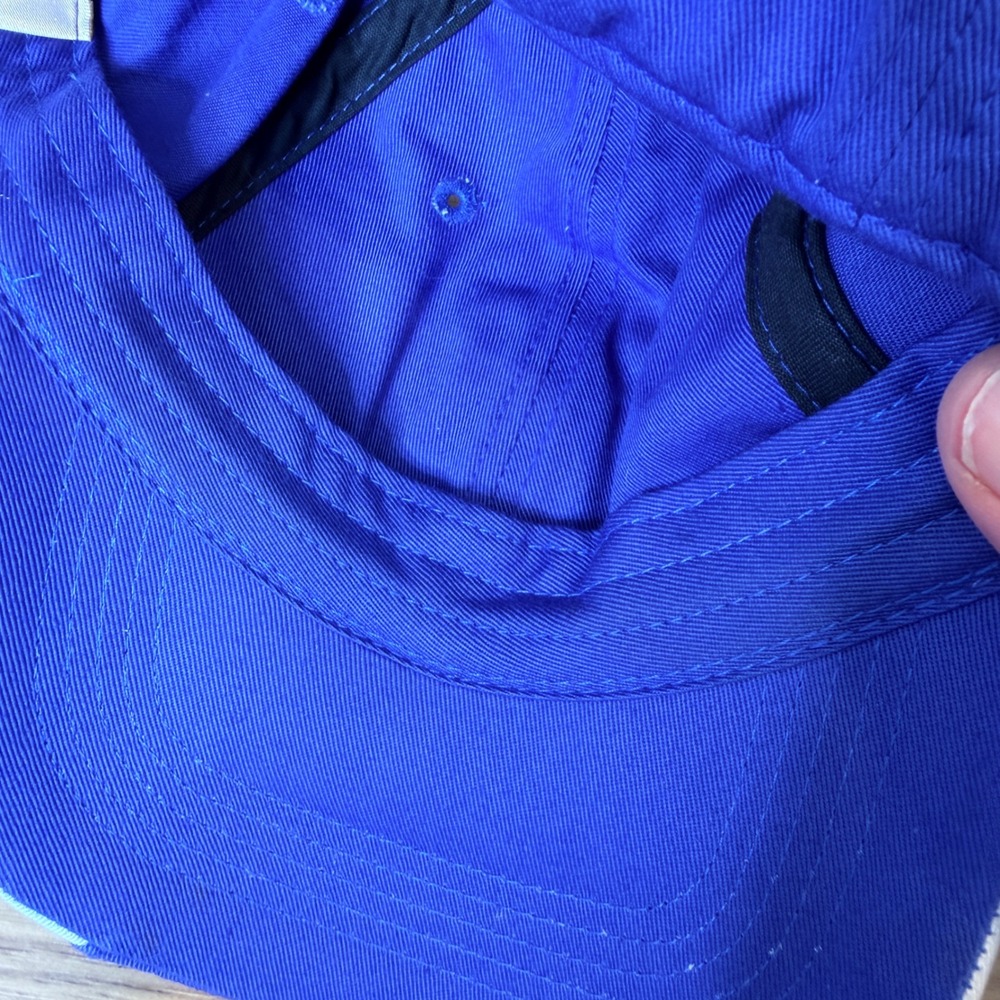 Tom Morris St Andrews Old Course Golf Hat Blue Adjustable Strapback Cap Scotland - Picture 8 of 8